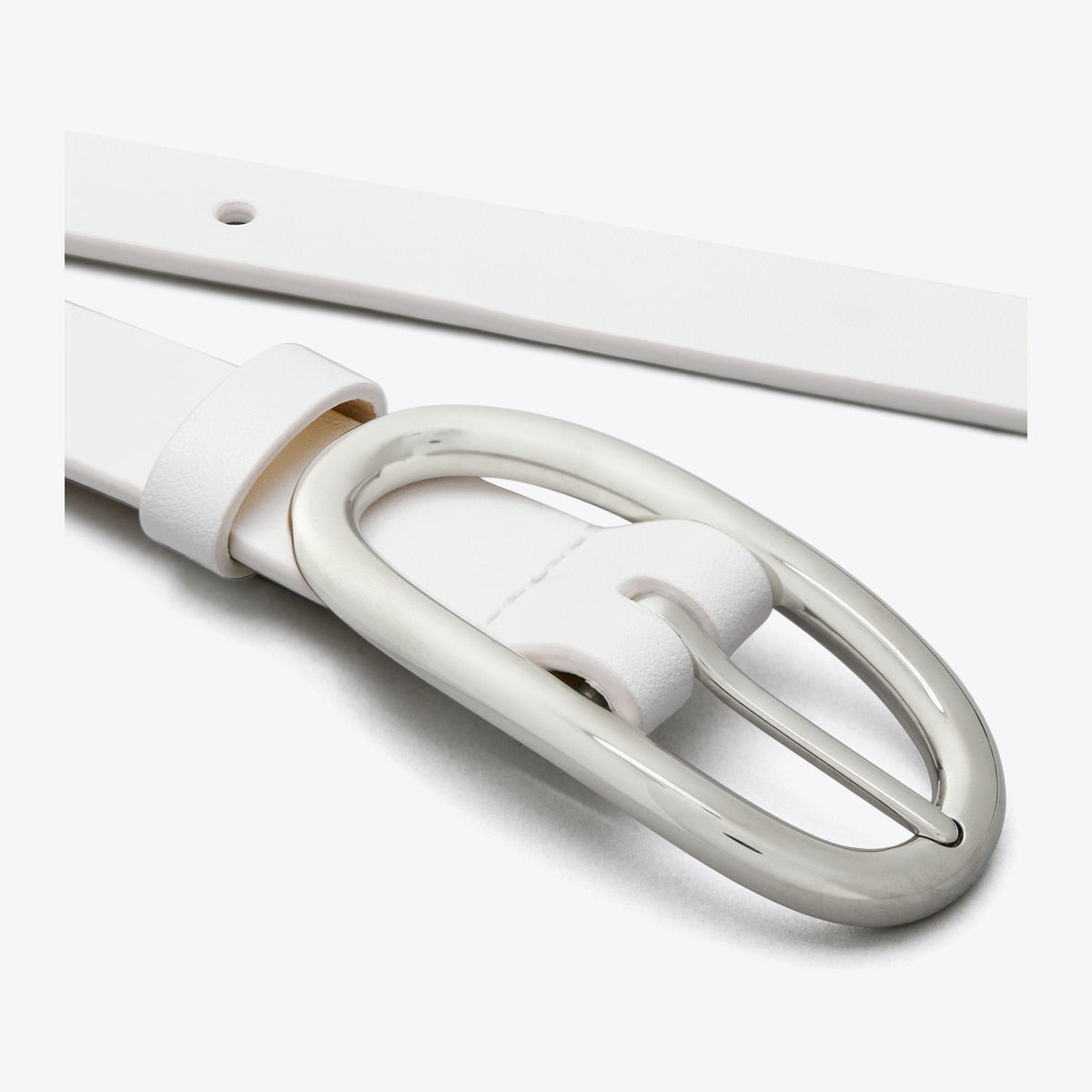 Tory Burch Pierced Large Buckle Belt