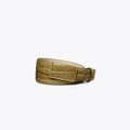 Tory Burch Plate Croc-Embossed Belt