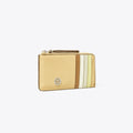 Tory Burch Robinson Pebbled Top-Zip Card Case