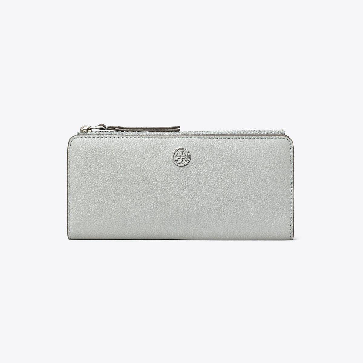 Tory Burch Robinson Pebbled Zip Slim Wallet