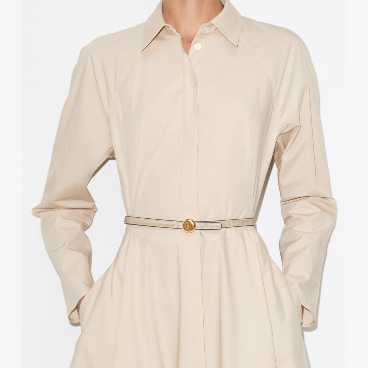 Tory Burch Romy Croc-Embossed Reversible Belt