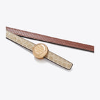 Tory Burch Romy Croc-Embossed Reversible Belt