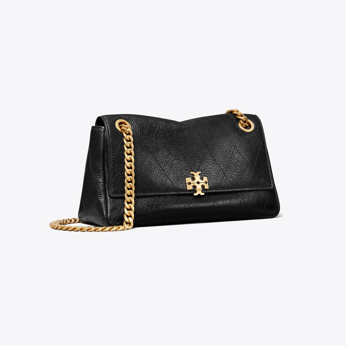 Tory Burch Small Charlie Quilted Shoulder Bag - Black