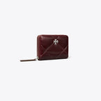 Tory Burch Small Kira Diamond Quilt Distressed Zip-Around Wallet