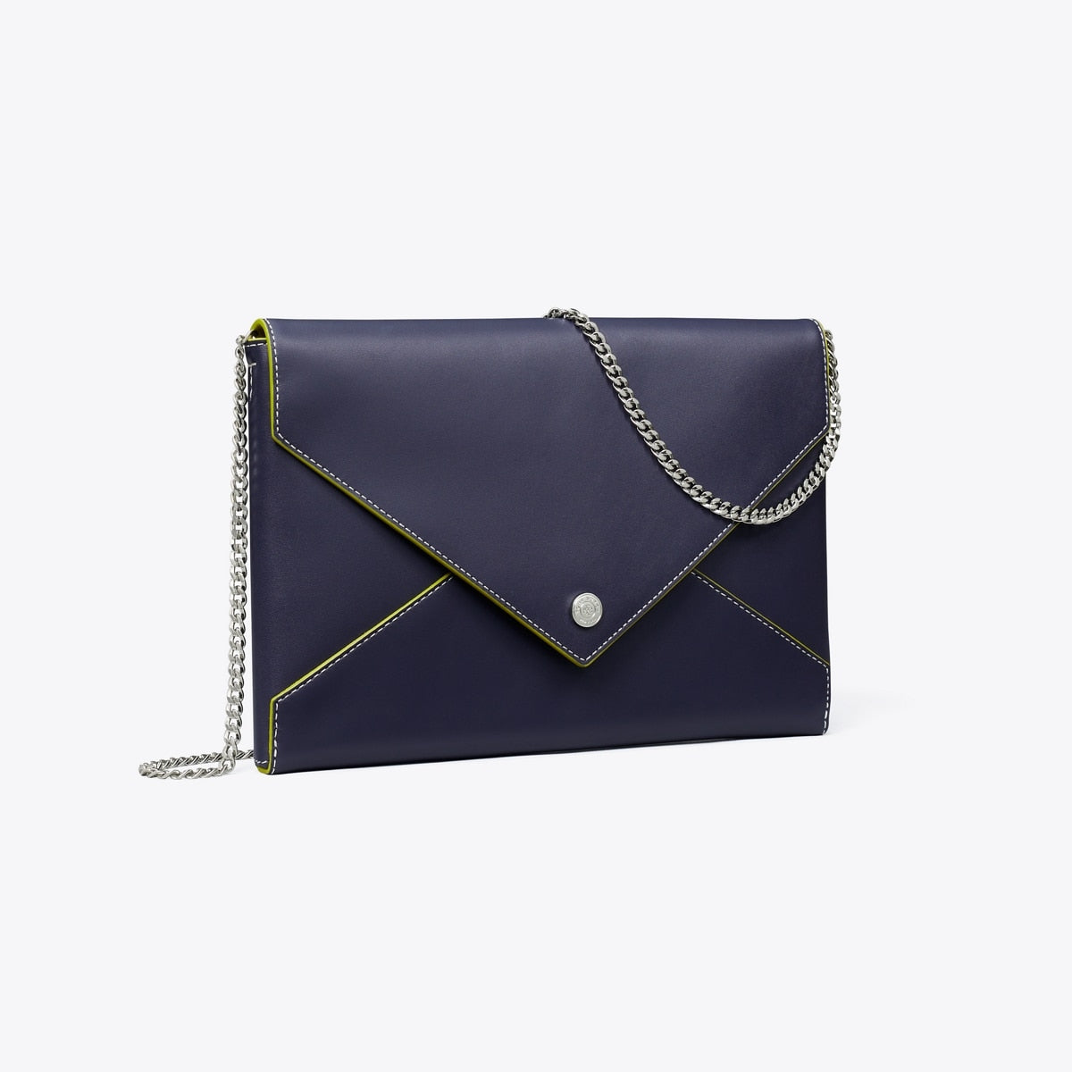 Tory Burch Smooth Leather Envelope Chain Pouch