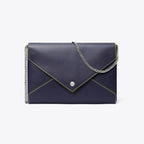 Tory Burch Smooth Leather Envelope Chain Pouch
