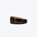 Tory Burch Smooth Leather Plate Belt