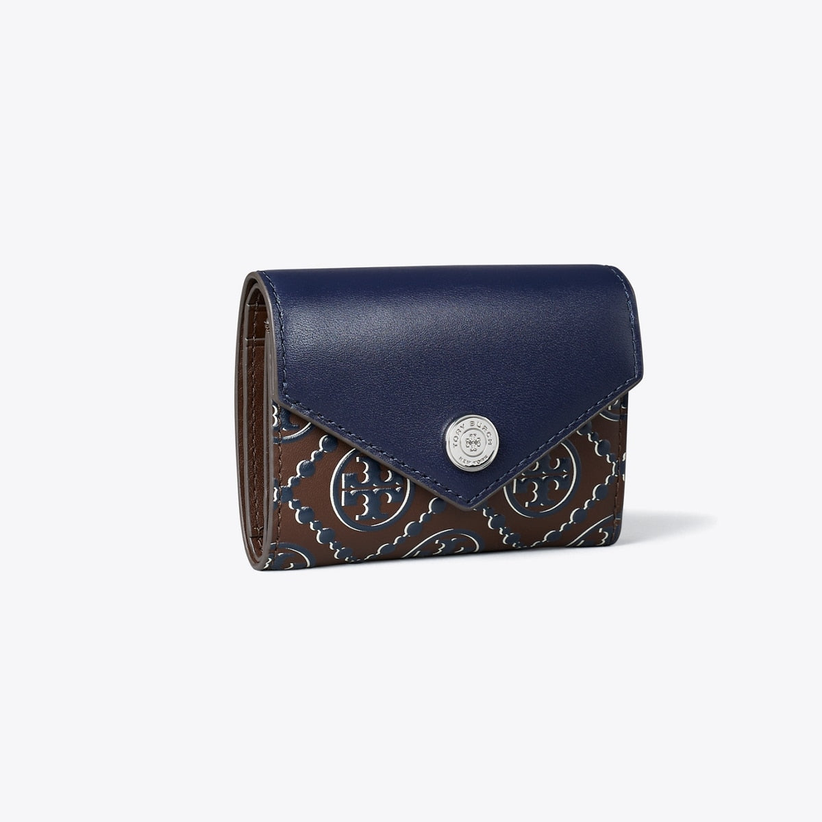Tory Burch T Monogram Contrast Embossed Small Envelope Wallet