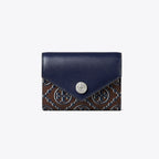 Tory Burch T Monogram Contrast Embossed Small Envelope Wallet