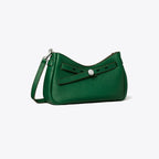 Tory Burch T Monogram Coated Jacquard Romy Zip-Top Crossbody Bag - Dark Kale