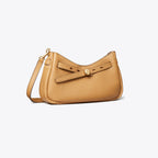 Tory Burch T Monogram Coated Jacquard Romy Zip-Top Crossbody Bag - Tiramisu