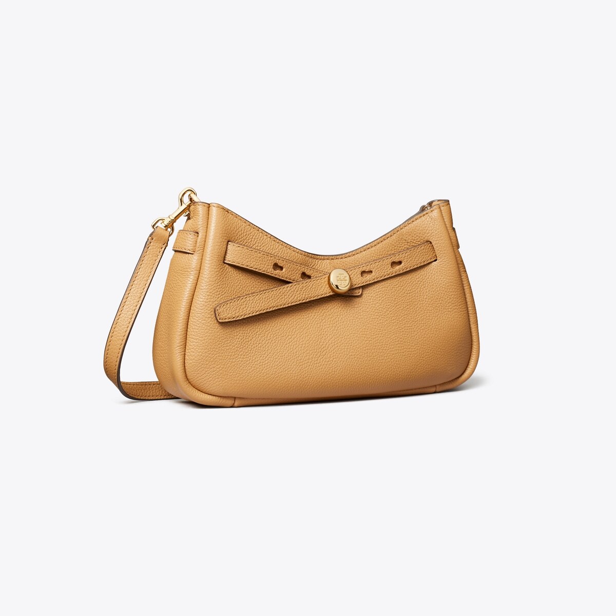 Tory Burch T Monogram Coated Jacquard Romy Zip-Top Crossbody Bag - Tiramisu