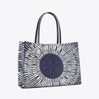 Tory Burch Ella Printed Tote - Navy Circle