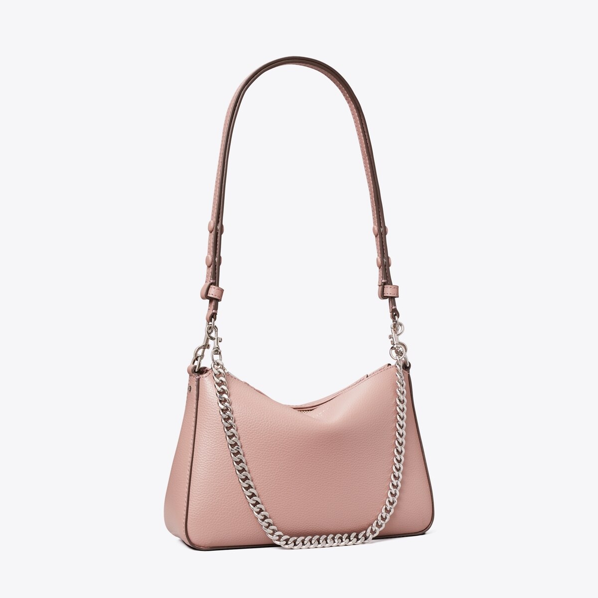 Tory Burch Small Perry Suede Shoulder Bag - Light Mauve