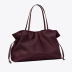 Tory Burch Ella Nylon Drawstring Tote - Dark Carmine