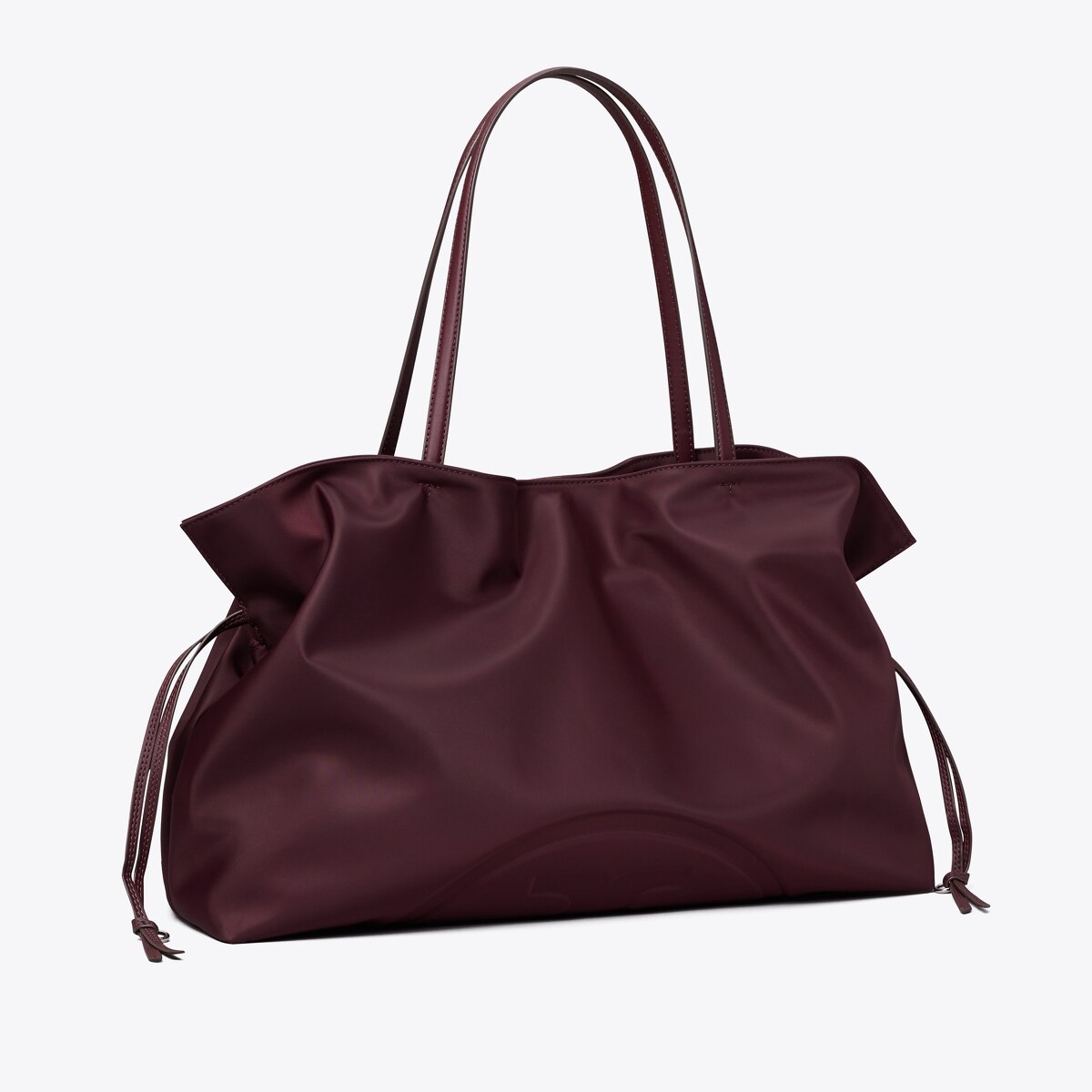 Tory Burch Ella Nylon Drawstring Tote - Dark Carmine