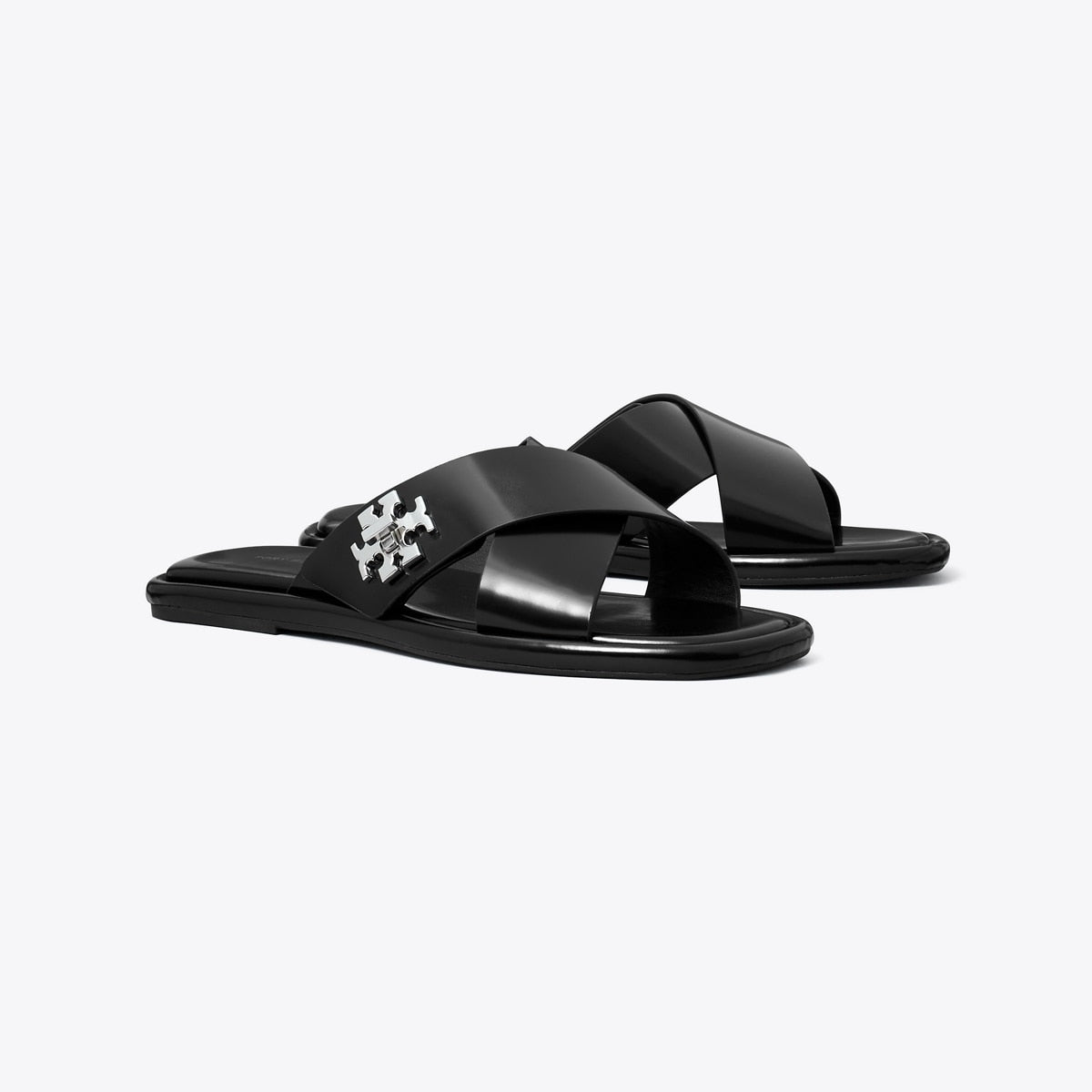 Tory Burch Turnlock Cross-Band Slide