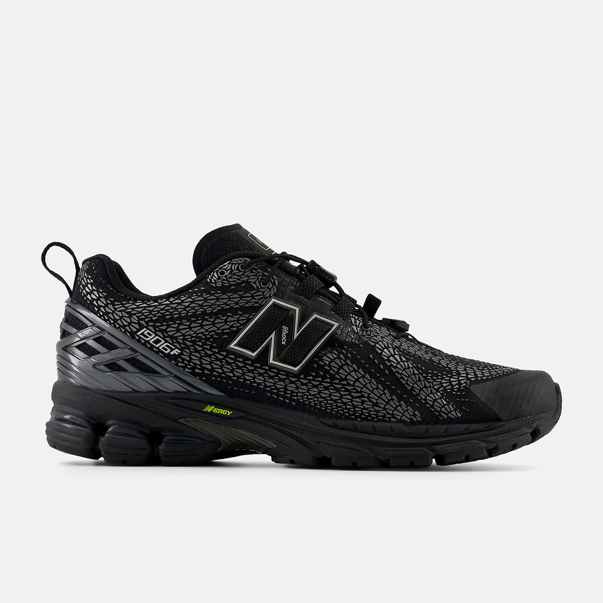 New Balance U1906F Black with white and alkaline green