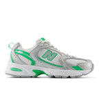 New Balance 530 - Silver metallic with green apple
