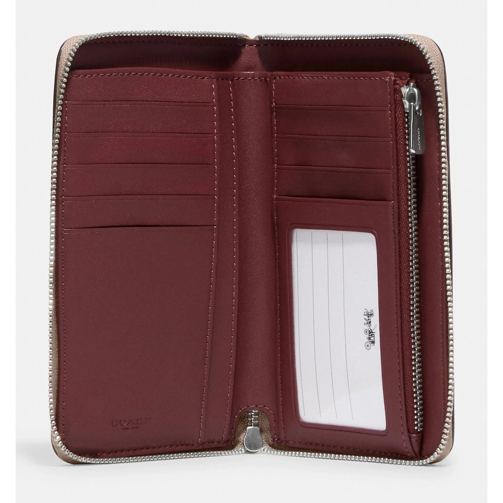 Cartera mediana con cremallera y portadocumentos Coach 