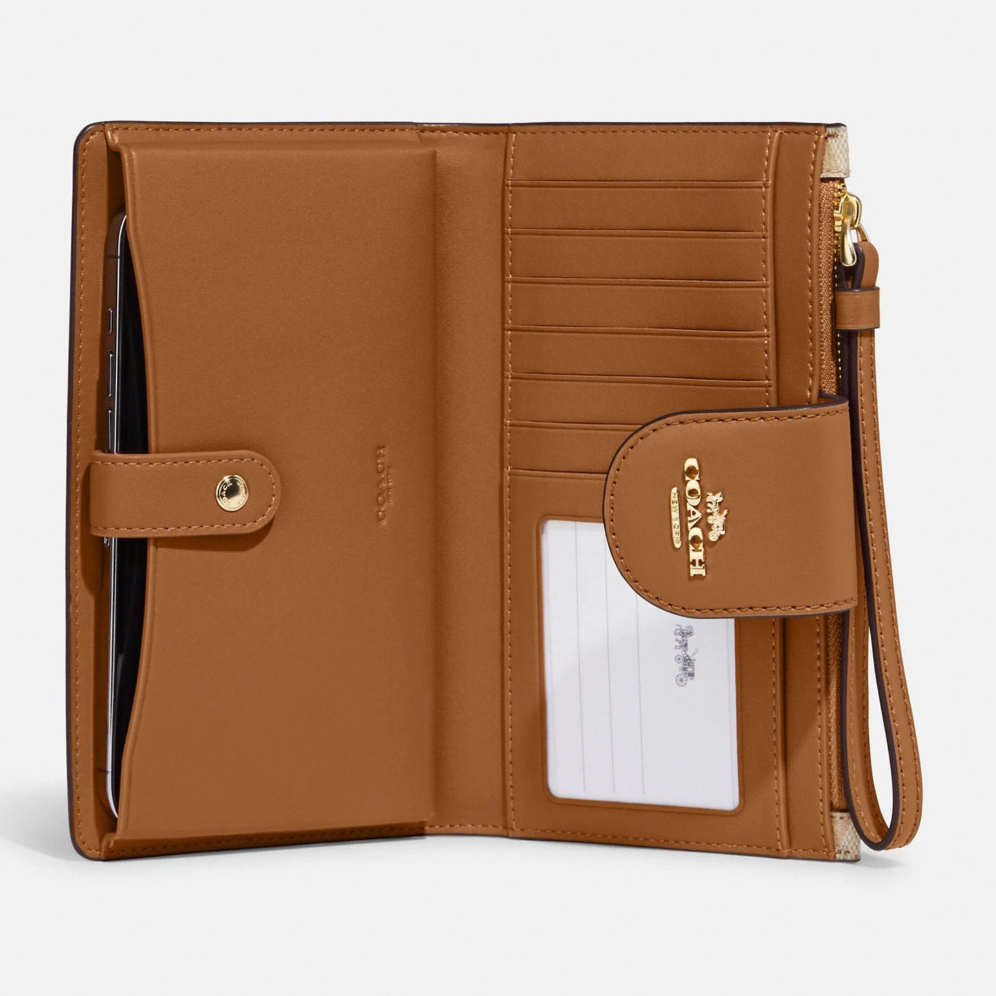 Coach Phone Wallet In Colorblock Signature Canvas