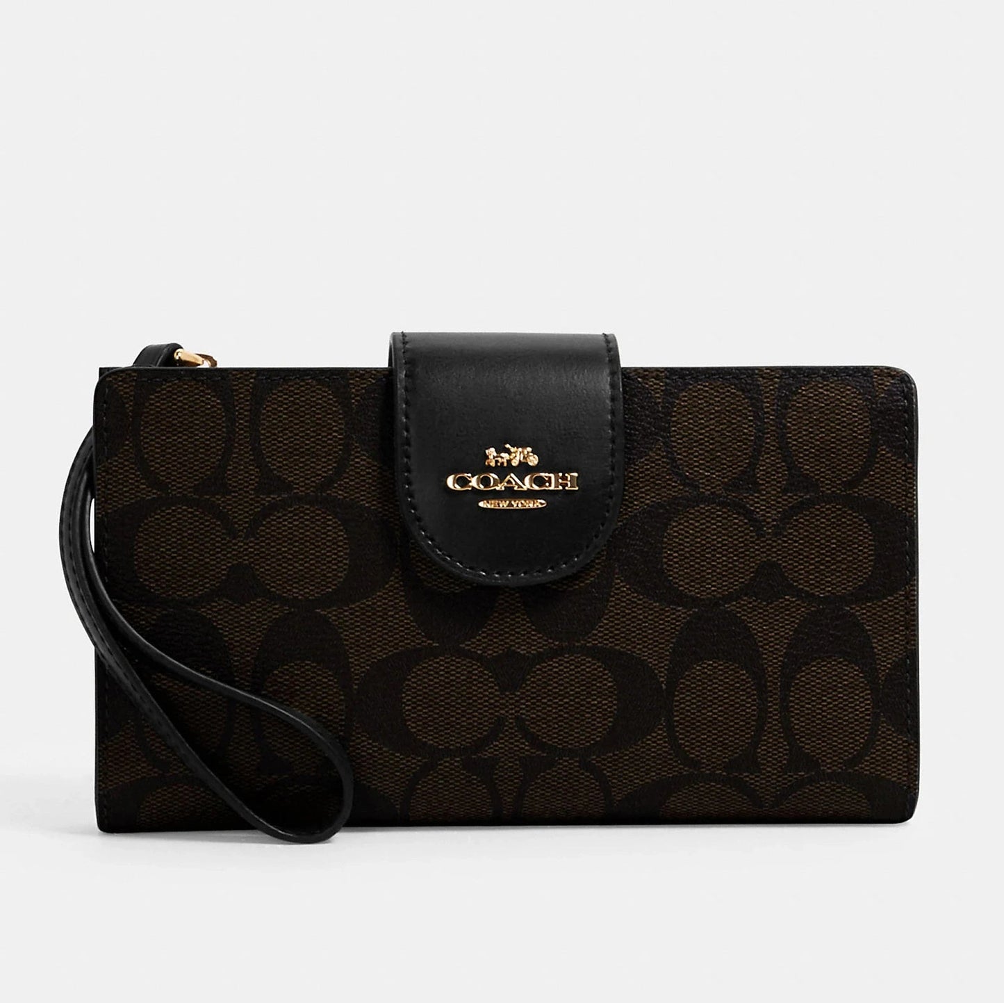 Coach Phone Wallet In Colorblock Signature Canvas