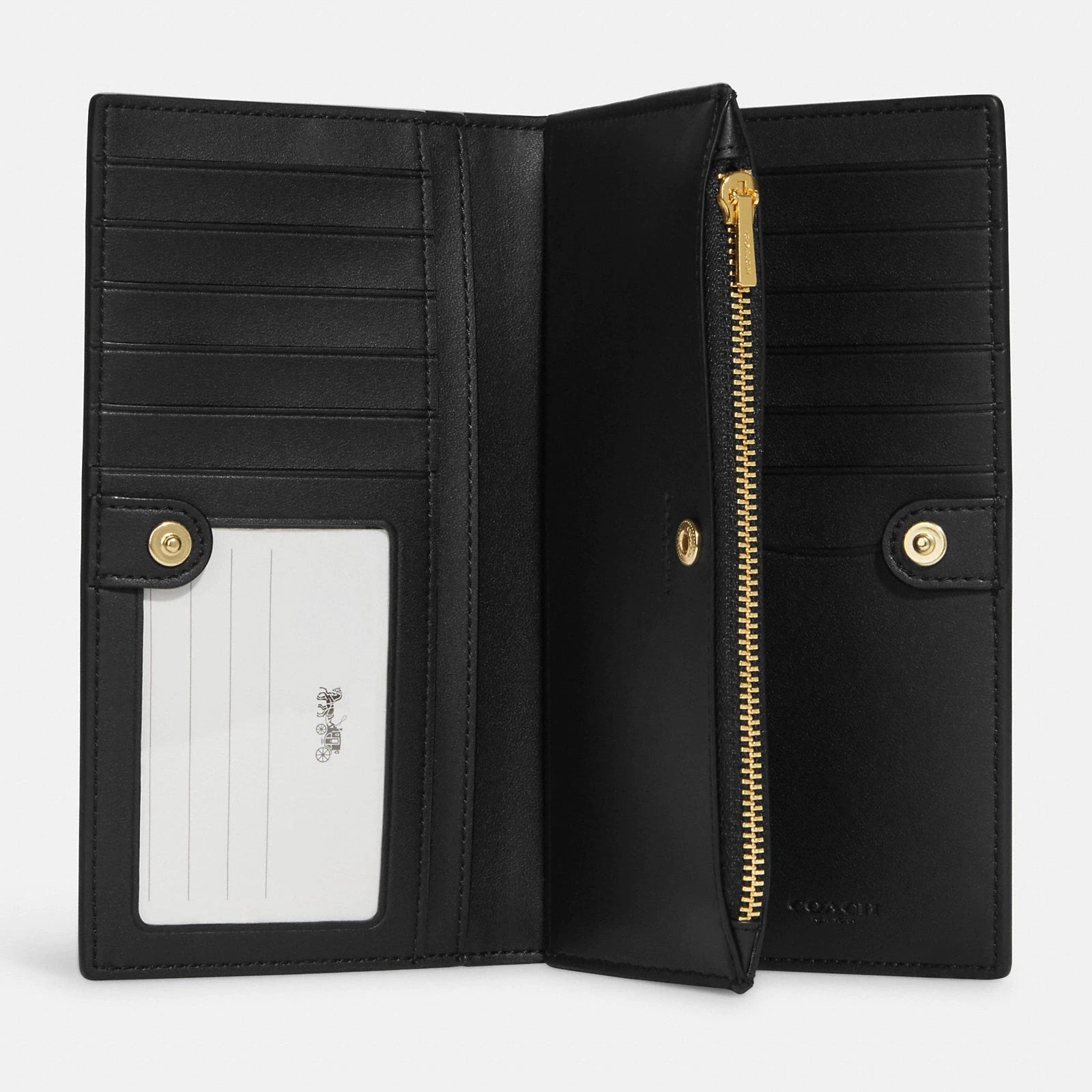 Cartera fina con cremallera de Coach en lona distintiva 